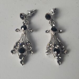 Vintage Like New Fashion Black Dangle Earrings‎
